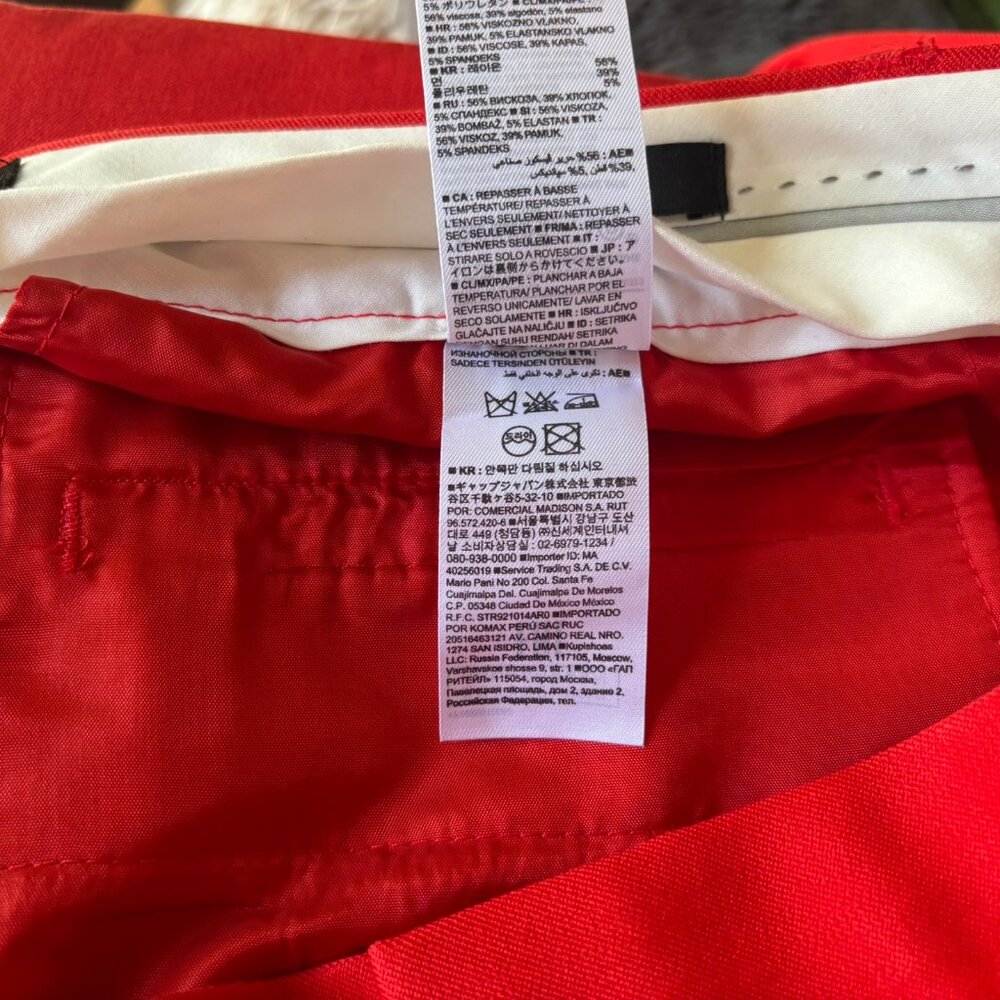 Banana Republic Sloan Orangish Red Trousers - Size 12 - New with Tags - Picture 6 of 6